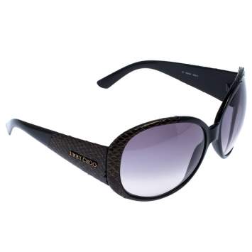 Pre Owned Jimmy Choo MOJO/S Snakeskin Oversized Sunglasses 