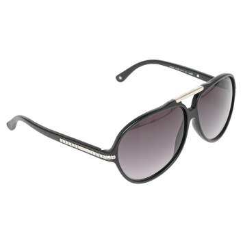 Pre Owned Jimmy Choo Black / Grey Gradient LUISA/S Aviator Sunglasses