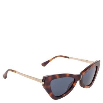Pre Owned Jimmy Choo Brown/Blue Tortoise Donna Cat Eye Sunglasses