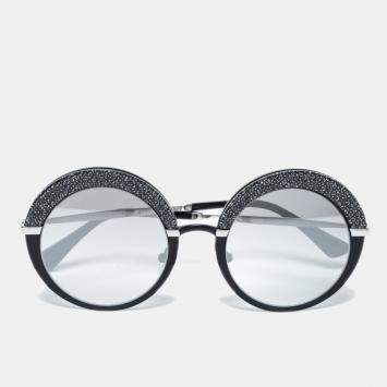 Pre Owned Jimmy Choo Black GOTHA/S Round Gradient Sunglasses
