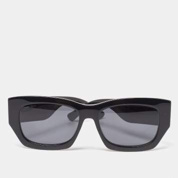 Pre Owned Jimmy Choo Black/Black CAMI/S Rectangle Sunglasses