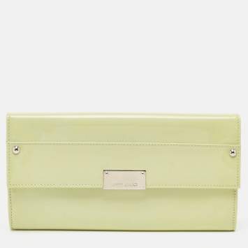 Pre Owned Jimmy Choo Green Patent Leather Reese Clutch