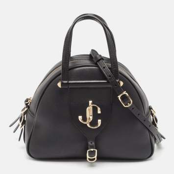 Pre Owned Jimmy Choo Black Leather Small Varenne Bowler Bag