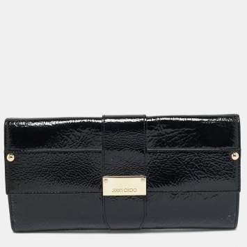 Pre Owned Jimmy Choo Black Patent Leather Reese Clutch