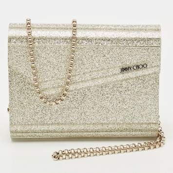 Pre Owned حقيبة كلتش جيمي تشو سلسلة كاندي أصفر نيون أكريليك لامع برسبيكس