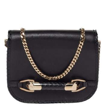 Pre Owned Jimmy Choo Black Leather Zadie Crossbody Bag