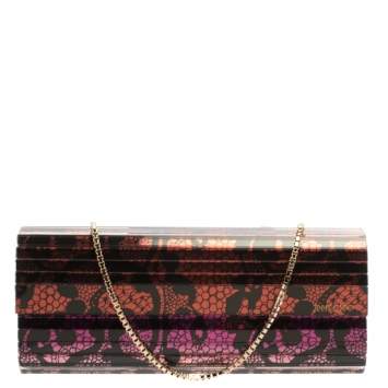 Pre Owned Jimmy Choo x Rob Pruitt Multicolor Acrylic Sweetie Clutch