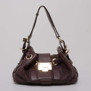 Pre Owned Jimmy Choo Small Brown Leather Ramona  