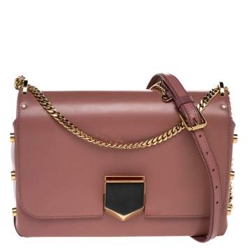 Pre Owned Jimmy Choo Beige Leather Lockett City Shoulder Bag