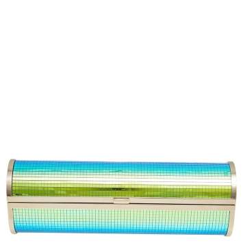 Pre Owned Jimmy Choo Multicolor Acrylic Mirror Disco Ball Tube Clutch
