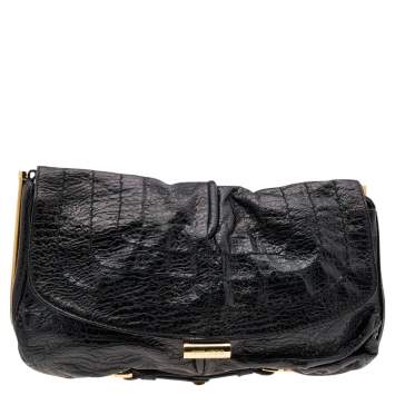 Pre Owned Jimmy Choo Black Leather Ayse Shoulder Bag