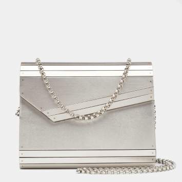 Pre Owned Jimmy Choo Metallic Acrylic Candy Chain Clutch