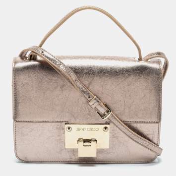 مملوكة مسبقًا Jimmy Choo Metallic Leather Mini Rebel Crossbody Bag