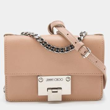 مملوكة مسبقًا Jimmy Choo Ballet Pink Leather Mini Rebel Crossbody Bag