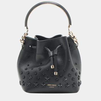Pre Owned Jimmy Choo Leather 2way shoulder bag Black
