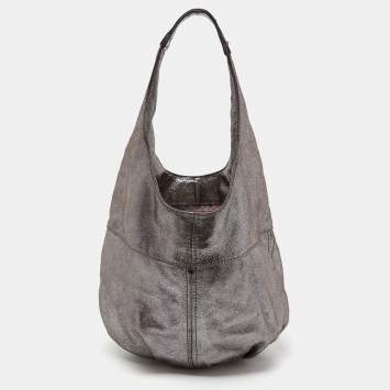 Pre Owned Jimmy Choo Metallic Iridescent Leather Hobo 