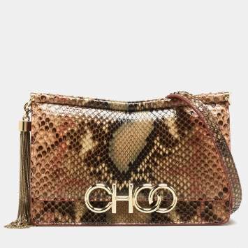 مملوكة مسبقًا Jimmy Choo Multicolor Python Tassel Crossbody Bag