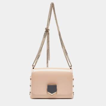 مملوكة مسبقًا Jimmy Choo Beige Leather Lockett City Shoulder Bag