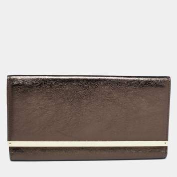 مملوكة مسبقًا Jimmy Choo Metallic Leather Milla Clutch
