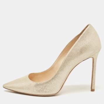 Pre Owned Jimmy Choo Beige Suede Romy Pumps Size 40