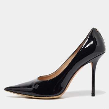 Pre Owned Jimmy Choo Black Patent Romy Pumps Size 39