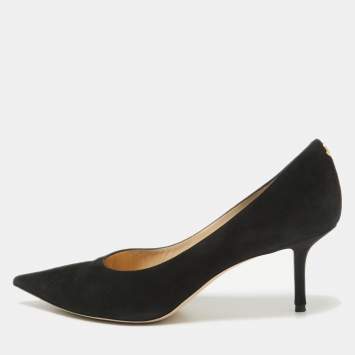Pre Owned Jimmy Choo Black Suede Romy Pumps Size 41