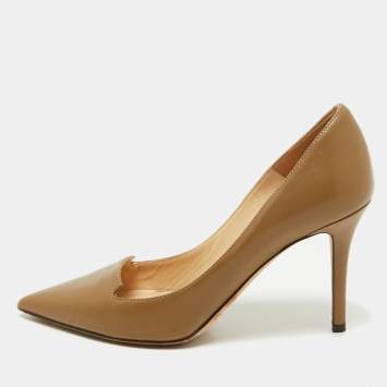 Jimmy Choo Brown Leather Avril Pumps Size 35