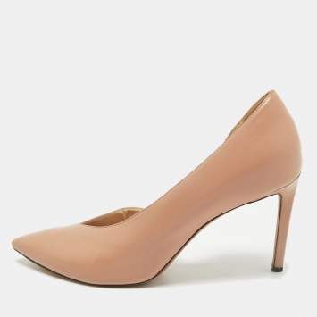 Pre Owned Jimmy Choo Beige Leather Sophia D'orsay Pumps Size 38.5