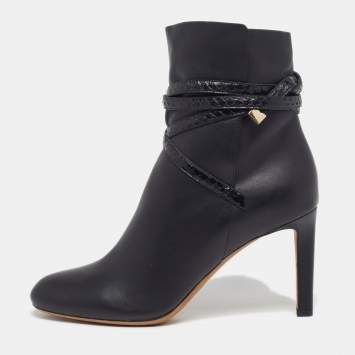 مملوكة مسبقًا حذاء بوت كاحل جيمي تشو سويدي بني مقاس 38