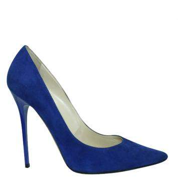 Pre Owned Jimmy Choo Blue Suede Anouk  Pumps