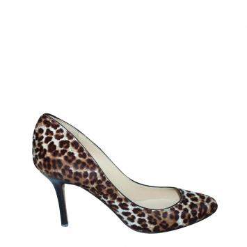 Pre Owned Jimmy Choo Brown Pony Hair  Romy  Pumps Size 36.5