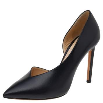 Pre Owned Jimmy Choo Black Leather Pumps Size 37