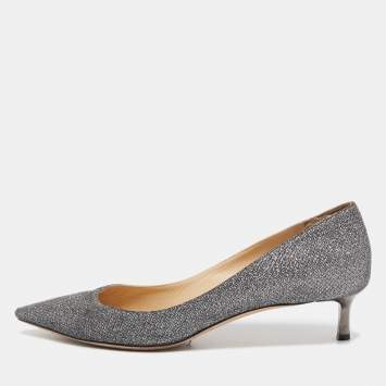 Pre Owned Jimmy Choo Metallic Glitter Pointed Toe Pumps Size 41