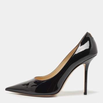 Pre Owned Jimmy Choo Black Patent Leather  Love Pumps Size 40