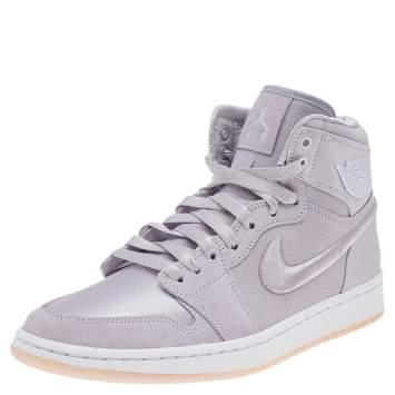 Pre Owned Jordan Lilac Suede and Nylon Air Jordan 1 Retro Season of Her High Top Sneakers Size 39