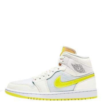 Pre Owned Jordan WMNS Jordan 1 Mid Voltage Yellow Sneakers Size US 7.5W (EU 38.5)