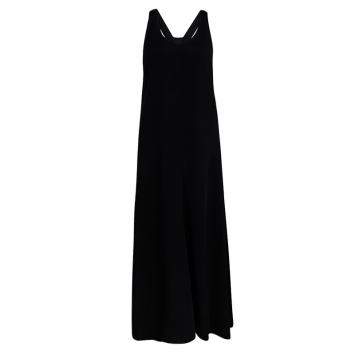 Pre Owned Joseph Black Knit Ribbon Strap Detail Sleeveless Penn Midi Dress M