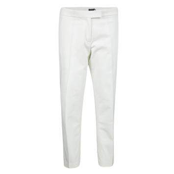 Pre Owned Joseph Off White New Cotton Compact Finley Regular Fit Trousers L