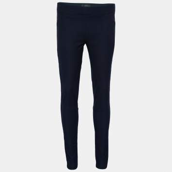 Pre Owned Joseph Navy Blue Stretch-Gabardine New Jodhpur Leggings M