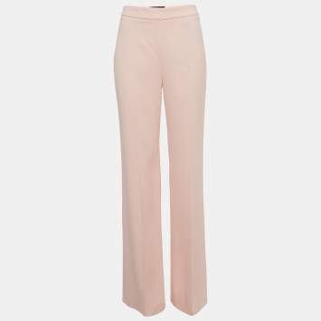 Pre Owned Joseph Pink Comfort Cady Cavendish Straight Fit Pants M