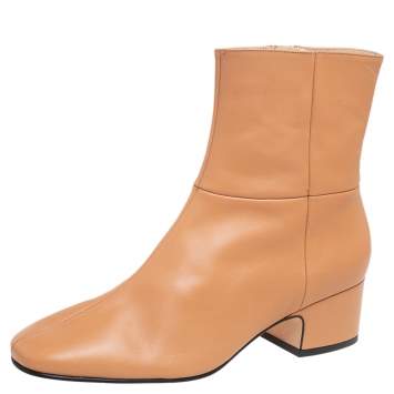 Pre Owned Joseph Tan Leather Chelsea Ankle Boots Size 39