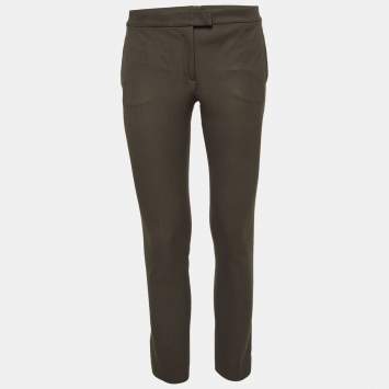 Pre Owned Joseph Green Gabardine Ankle-Length Pants S