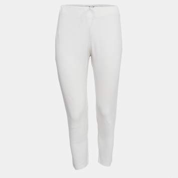 Pre Owned Joseph White Stretch Gabardine Leggings M