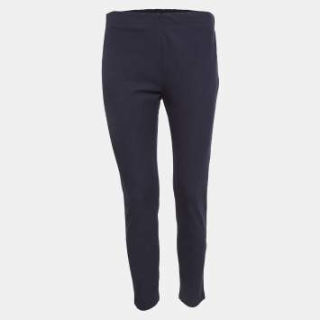 Pre Owned Joseph Navy Blue Stretch Gabardine Leggings M
