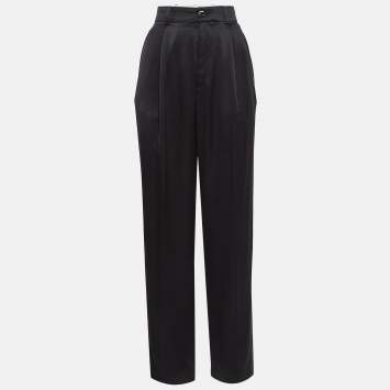 Pre Owned Joseph Black Riska Satin Silk Trousers S