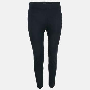 Pre Owned Joseph Navy Blue Stretch Gabardine Leggings M