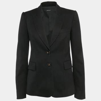 Pre Owned Joseph Black Wool Single Breasted Blazer S