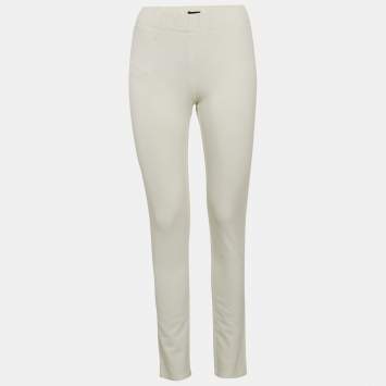 Pre Owned Joseph White Jersey Skinny Trousers M