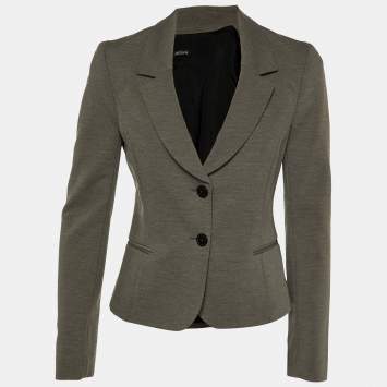 Pre Owned Joseph Grey Jersey Fitted Blazer M