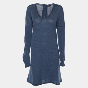 Joseph Blue Wool Knit Dress S